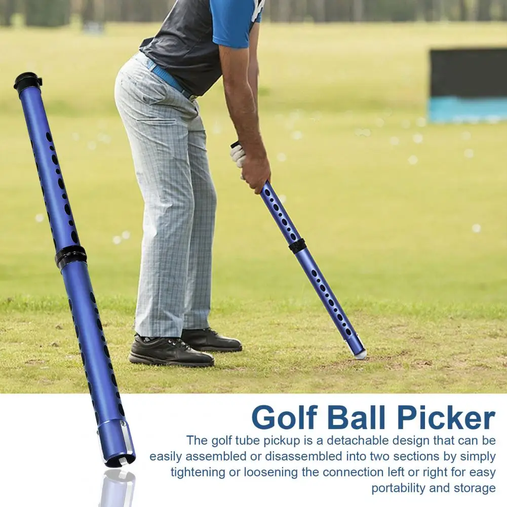 High-quality Golf Ball Retriever Aluminium Alloy Golf Ball Retriever Shag Tube with Detachable Collector for 21 Balls Premium