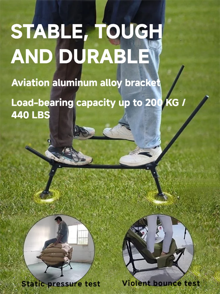 كراسي خارجية محمولة من WESTTUNE قابلة للطي كبيرة الحجم للتخييم مصنوعة من سبائك الألومنيوم وخفيفة الوزن لصيد الأسماك على الشاطئ السياحي #4