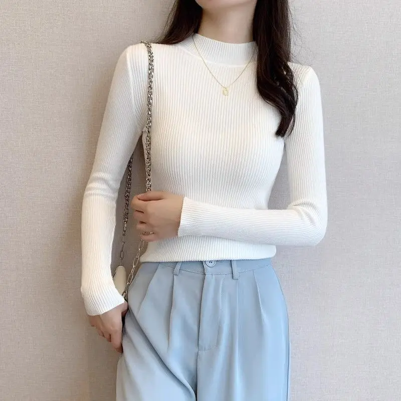 

Женские базовые трикотажные длинные свеки с высоким воротником Base irt Soft Cozy Slim Fit Design Sensation Осень Зима Полиэфирное волокно
