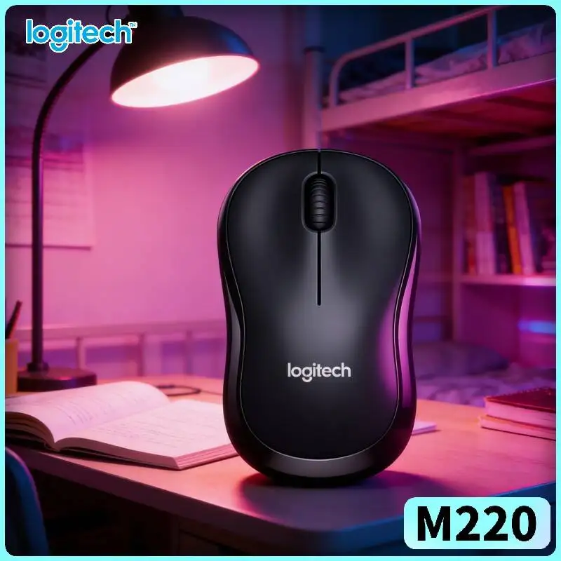 Logitech M220 Wireless Quiet Click Mouse Idle Auto Sleep 10 Meter Wireless Range For Home Study Desktop Laptop Mac Windows PC