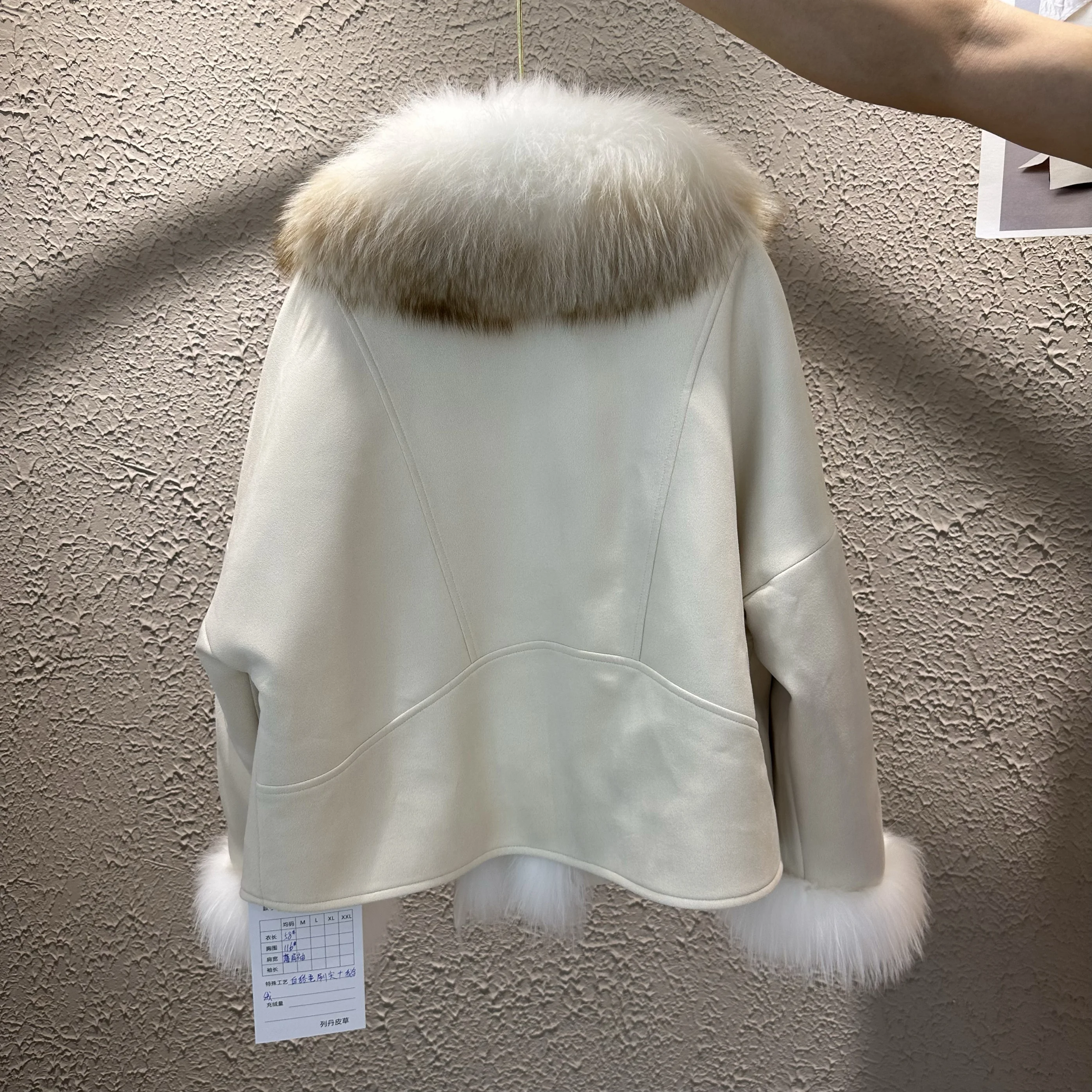 2024 Nieuwe Mode Winter Natuurlijke Vos Bontkraag Jassen Parka Vrouwen Luxe Mid Lengte Streetwear