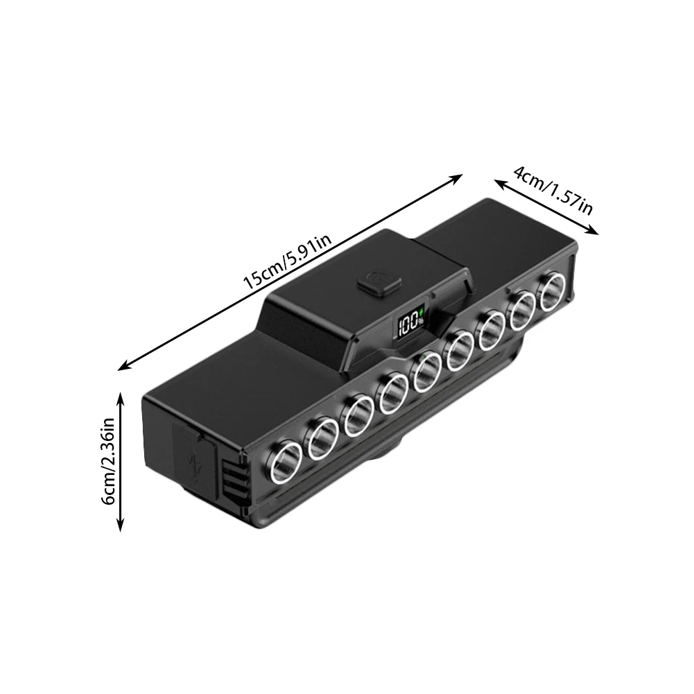 Feu avant de vélo, Rechargeable par USB, pour vtt, vélo de montagne, 1600lm, phare de vélo, lampe de poche, feu arrière pour Scooter et cyclisme