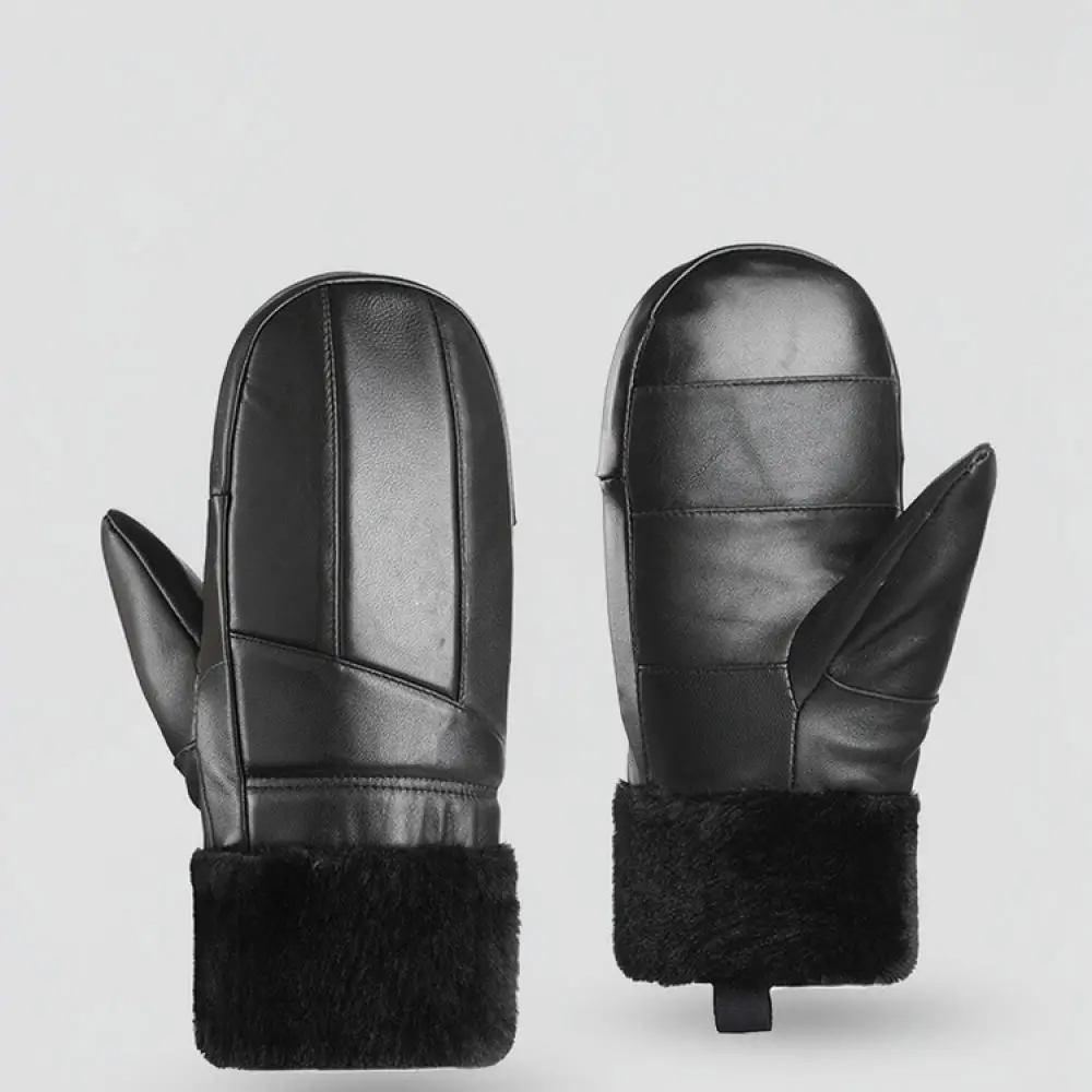 Winter Thickened Thermal Mittens For Xuesimeng Leather Gloves Windproof Anti Slip Outdoor Riding Motorbike Sport
