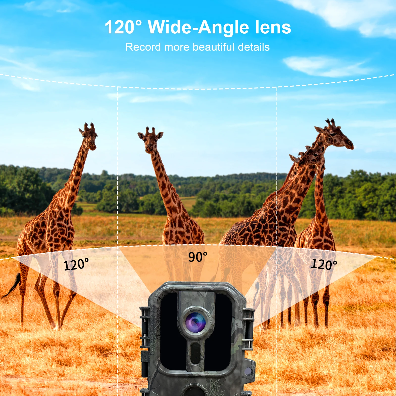 كاميرا تعقب الصيد 16MP 1080P للرؤية الليلية كاميرا الحياة البرية للتخييم في الهواء الطلق الأمن للرؤية الليلية رصد كاميرا الصيد