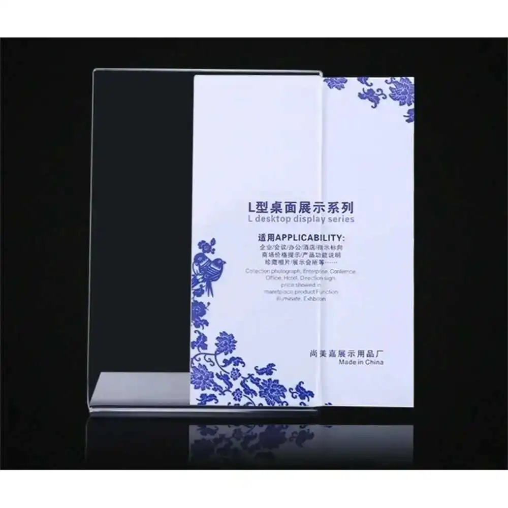 A5 Acrylic Poster Photo Picture Display Frame 210*148mm L-shape Clear Menu Price Sign Holder