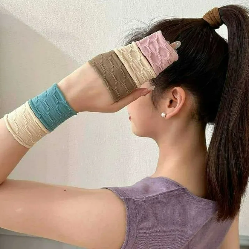 5/60Pcs 두꺼운 머리 밴드 밧줄 나일론 솔리드 높은 포니 테일 홀더 헤어 넥타이 여성 탄성 고무 밴드 Scrunchies 헤어 링
