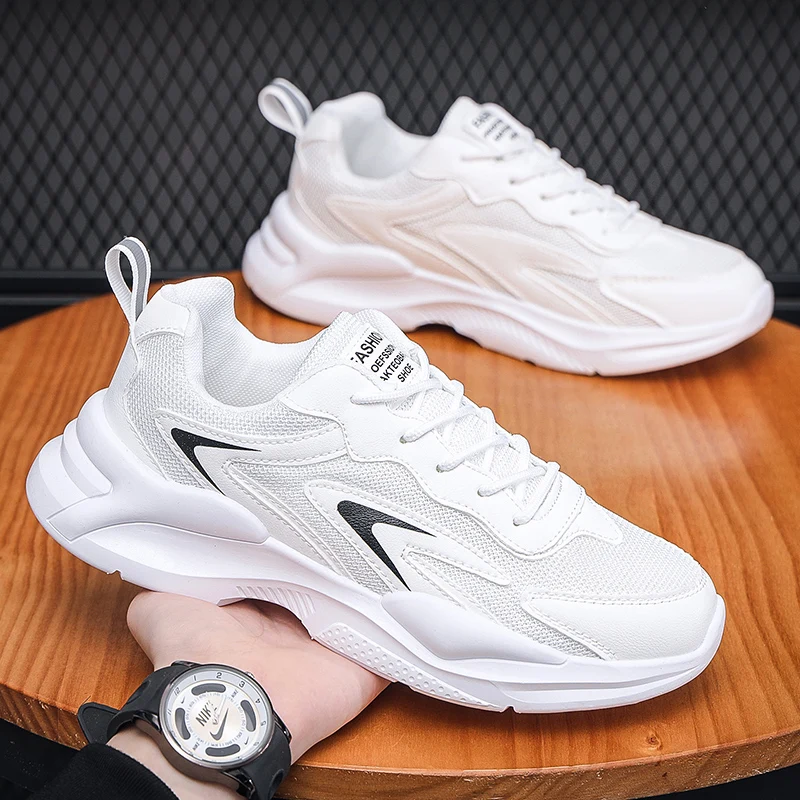 Men's sports casual shoes four season new breathable lightweight soft-sole outdoor running shoes fashion students speed sneakers