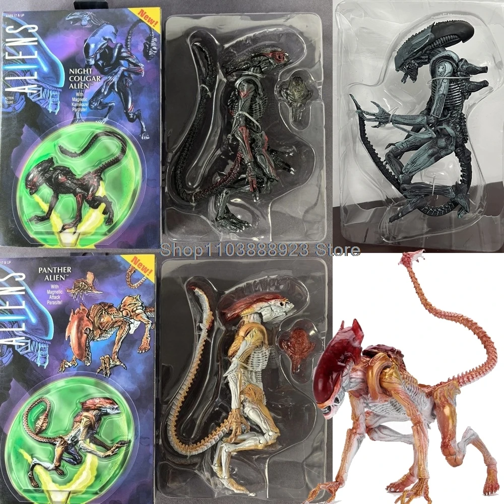 Neca Alien Romulus Night Cougar Alien Panther Alien figura película extraterrestres con ataque magnético Parasite modelo regalos Juguetes