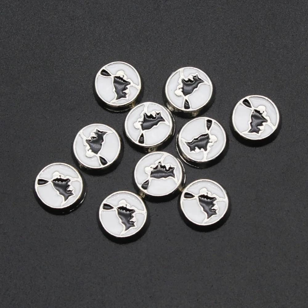 New Halloween 20pcs Bat Gost Floating Charms Living Glass Memory Lockets Bracelet Pendants Diy Jewelry Accessory