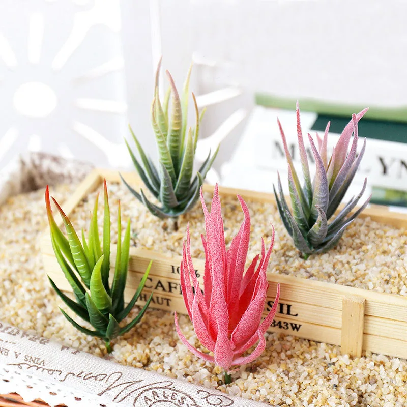 Artificial Succulent Plants Aloe Zebrina Artificial Plants Landscape Fake Flower Arrangement Garden Decoration Accessories