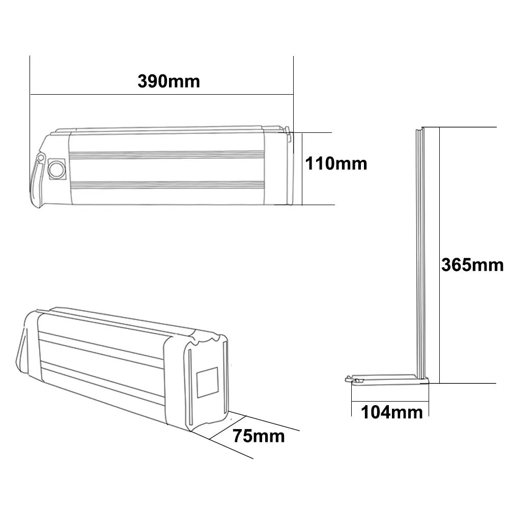Silver Fish EBike Battery 48vV15Ah 36V 17.5Ah 13Ah 24V 20Ah 18650 Pack for 1000W 750W 500W 350W 250W  Electric Bicycle Batteries