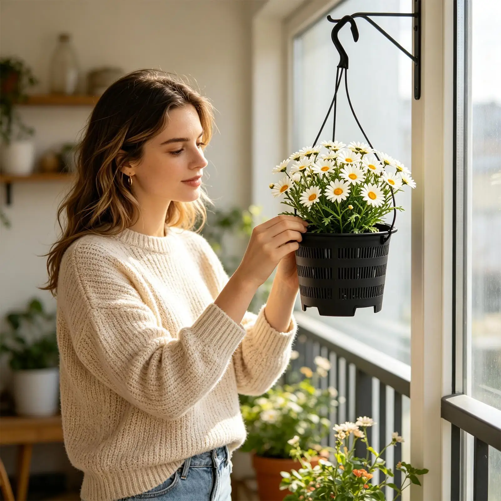 

Цветочные горшки, 5 шт., цветочные горшки с дренажными отверстиями, уличные кашпо для кухни, спальни, офиса, гостиной, сада, патио, двора