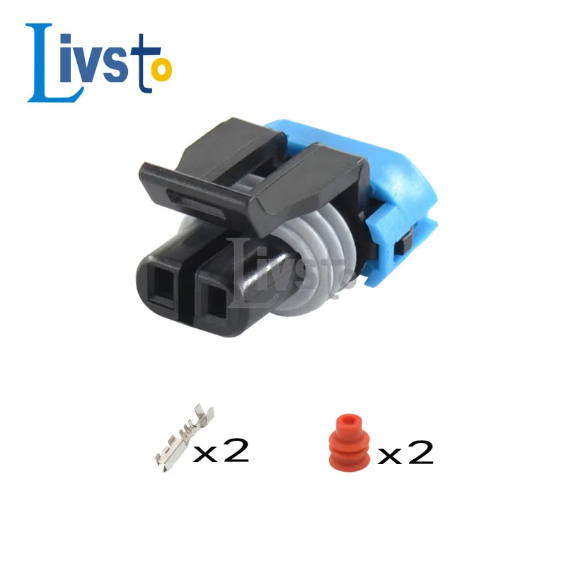 

5/10/20/50/100 Sets Delphi 2 Pin Car Headlight Turn Signal Plug Outdoor Temperature Sensor Waterproof Auto Connector 12052641