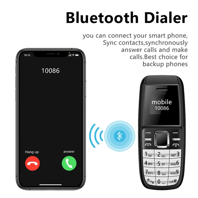 SERVO BM200 Button Mini Mobile Phone 2G GSM 2 SIM Standby Bluetooth Dialing Magic Voice Smallest Backup Cellphones Blacklist 3