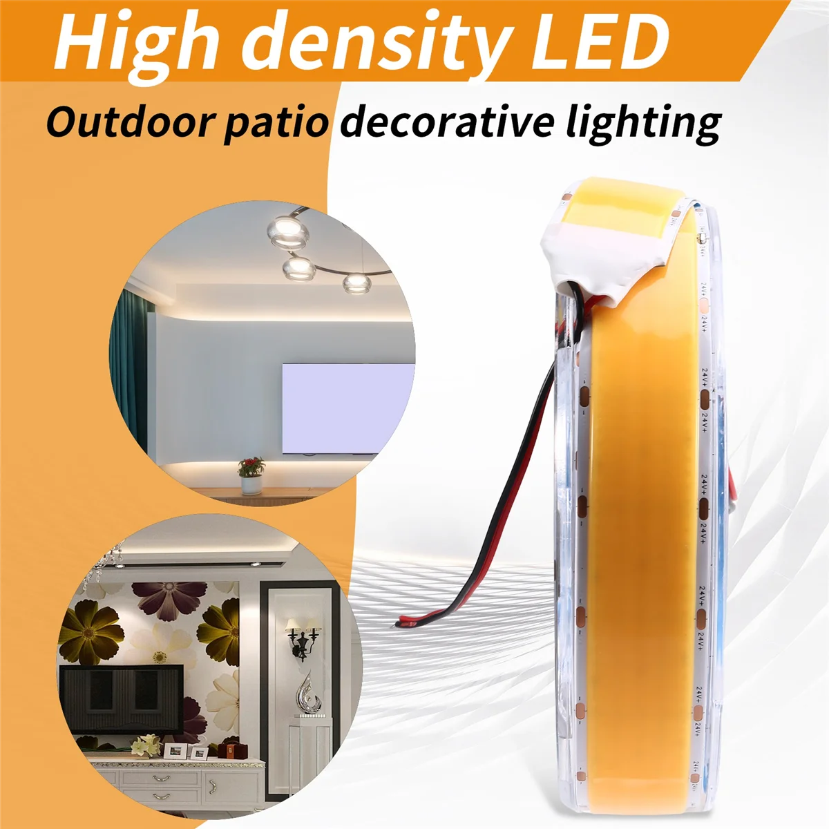 

【Горячая и цена】Ультраяркая светодиодная лента COB 24 В 1600 светодиодов/м Светодиодная лента высокой плотности COB Теплая белая светодиодная лента 5 м