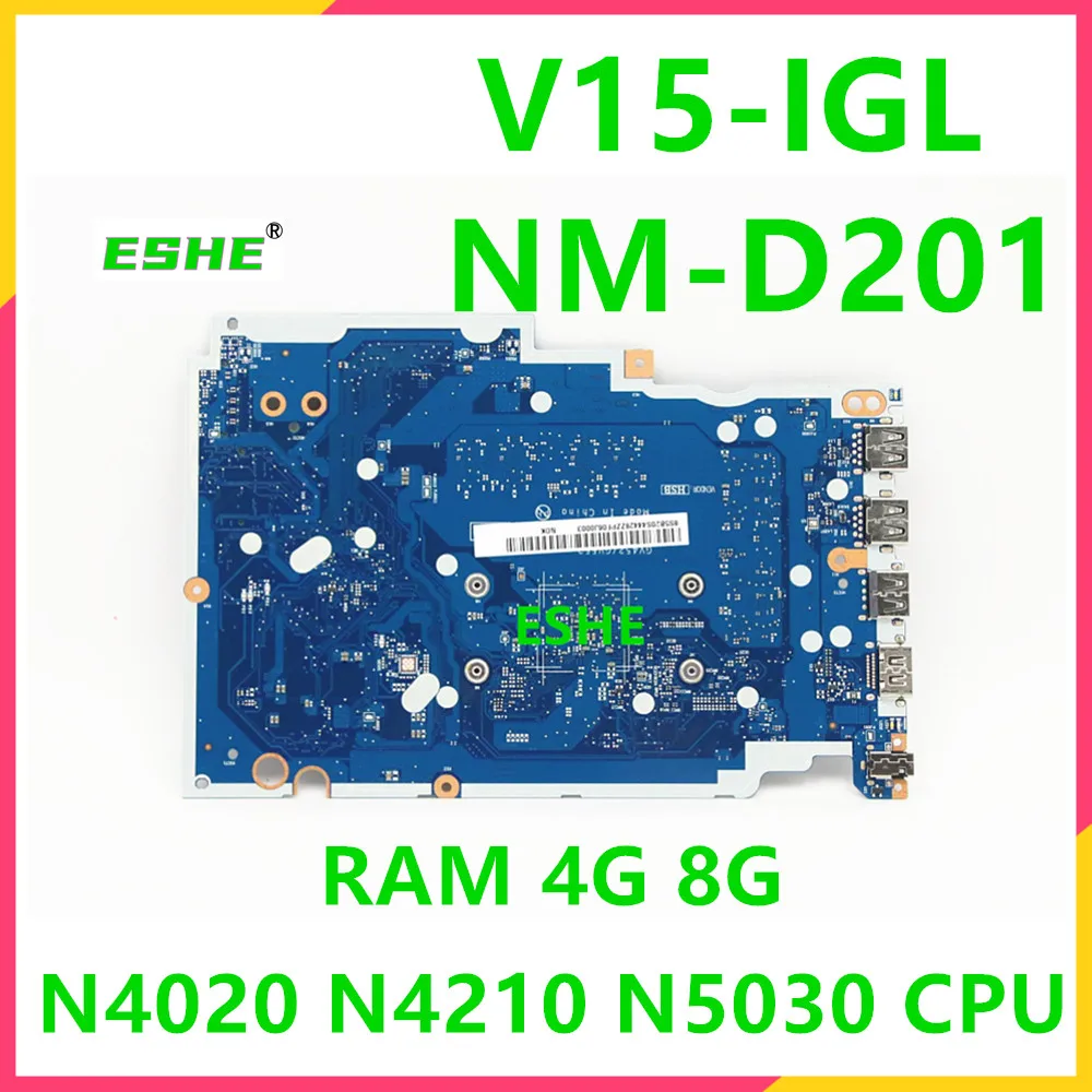 5B20S44429 5B20S44428 5B20S44426 For Lenovo V15-IGL Laptop Motherboard With N4020 N4100 N5030 CPU RAM 4G 8G NM-D201 Mainboard