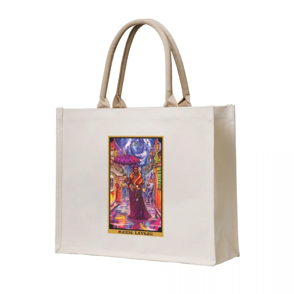 

Marie Laveau In The Justice Tarot Card Tote Bag Women's beach bags shopper bag woman Large bags for women bag for beach