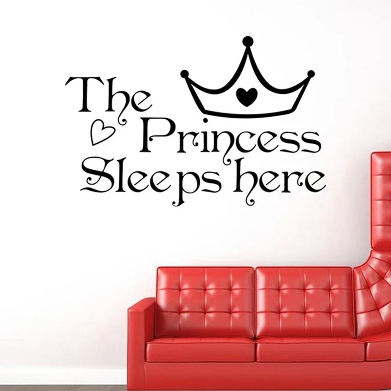 

Princess Sleeps Here - Wall Say Quote Word Lettering Art Vinyl Sticker Decal Home Decor Words