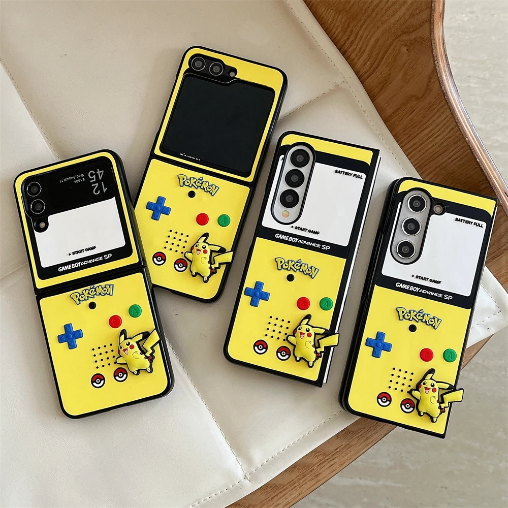 日本アニメP-ポケモンスマホケース Samsung Galaxy Z Flip 6 zflip7 Z