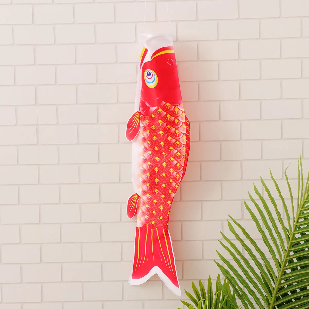 

Carp Shape Flag Red Satin Dragon Boat Festival Japanese Style Banner 1.4 Meters Party Decoration Decorative Flag Home Outdoor
