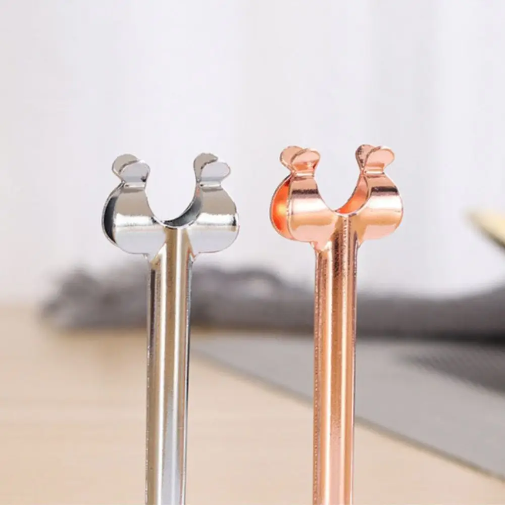 Stainless Steel Name Card Holder Stable Base Multifunction Price Display Rack U Shape Name Card Display Stand Table Accessories