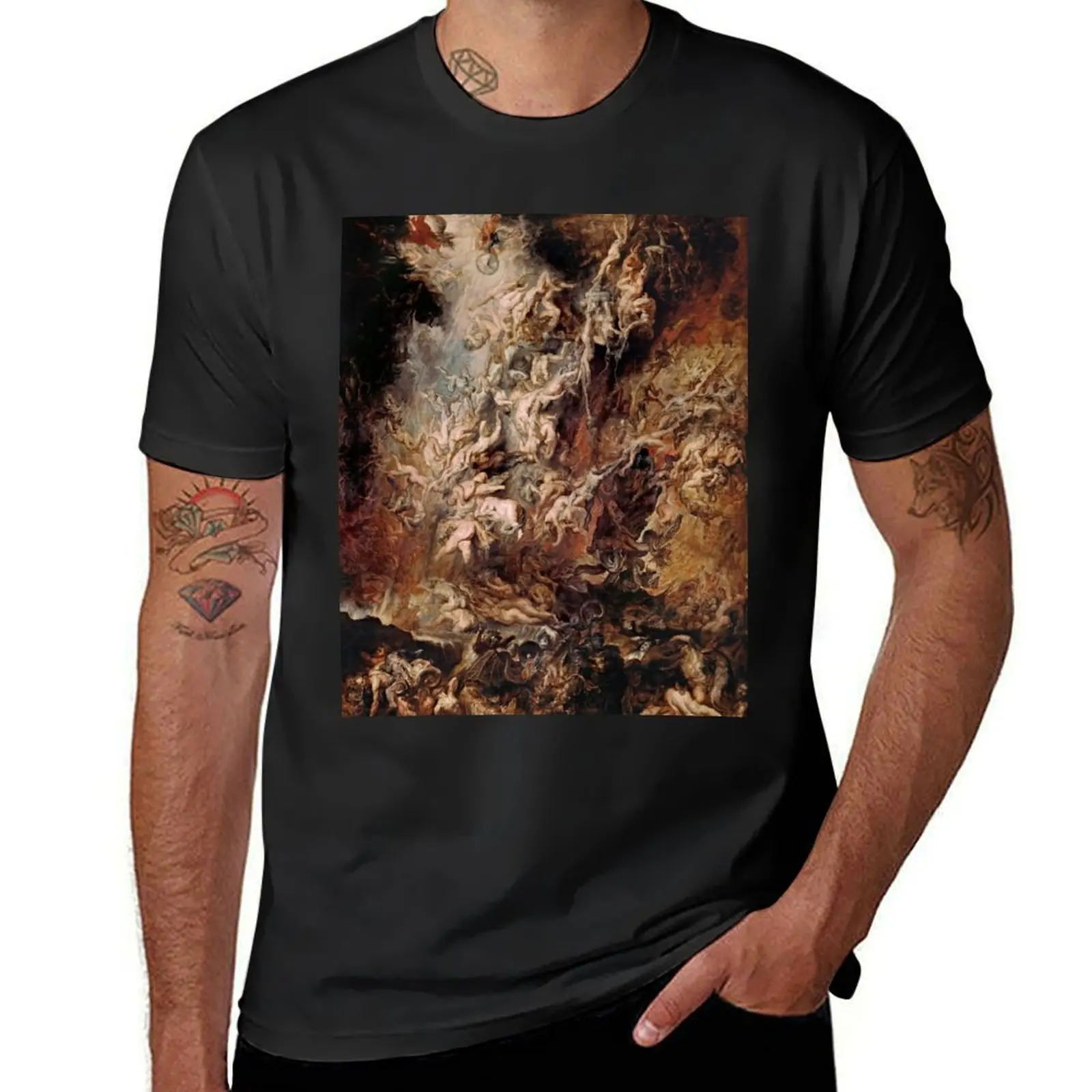 The Great Art: Peter Paul Rubens - The Fall Of The Damned T-Shirt plain boys animal print summer top men t shirt