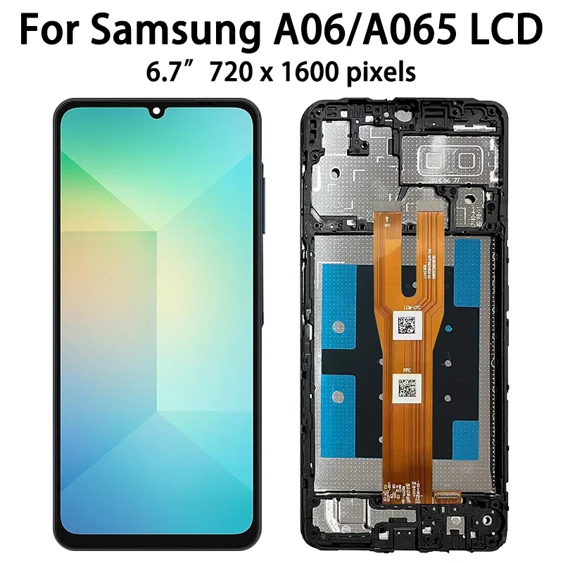 SM-A065F A065F/DS A065M A065M/DS Premium Lcd For Samsung A06 Display Touch Screen Digitizer Panel Assembly For SM A065