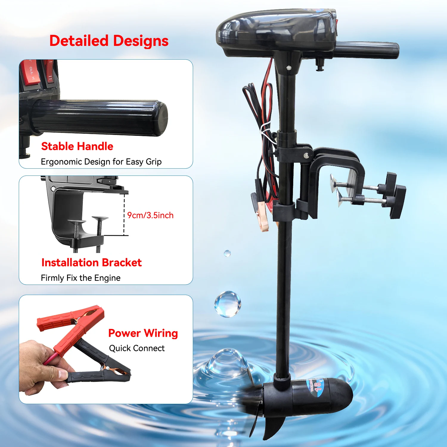 Motor Eléctrico para Bote, 18L - Fishing Boat Trolling Motor reseña y precio
