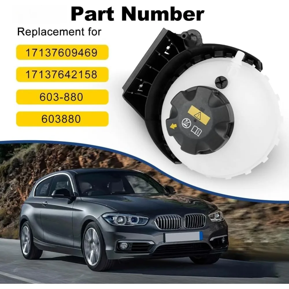

1713 7609 469 Coolant reservoir for BMW 118i, 125i, 228i xDrive, 320i, 328i, and 428i (model number 17137609469)
