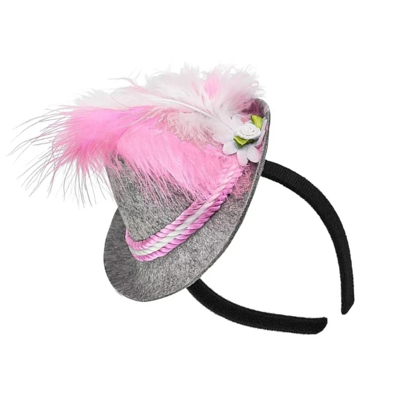 F42F Fascinator Hat Shape Hairband Easily to Maintain Hat Hairband Companion for Outdoor Activity and Fashion Beach Trips