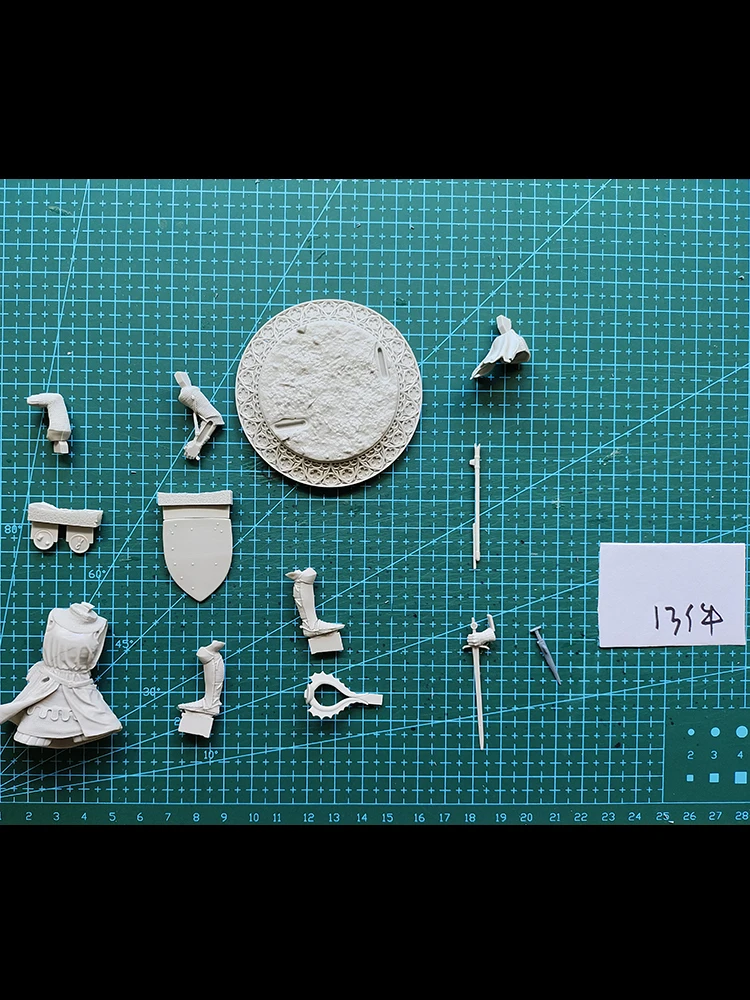 Unassambled  1/24  ancient  soldier  Teutonic knight. Polish  stand figure  Resin figure miniature model kits Unpainted