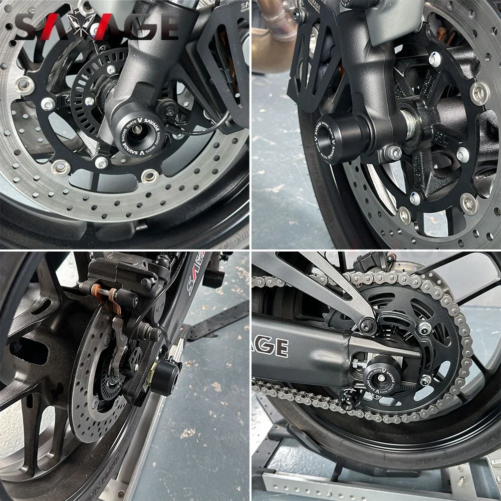 2024 MT09 Front Rear Axle Wheel Crash Sliders Frame Slider for Yamaha MT-09 MT 09 /SP Fork Mudguard Sliders Falling Protection