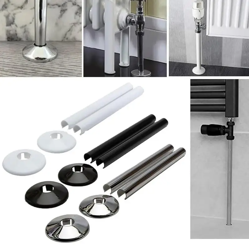 Radiator Pipe Cover Water Guard Sleeves For Radiator Pipe Water Pipe Air-Conditioning Sleeve Covers For House Kitchen Rooms