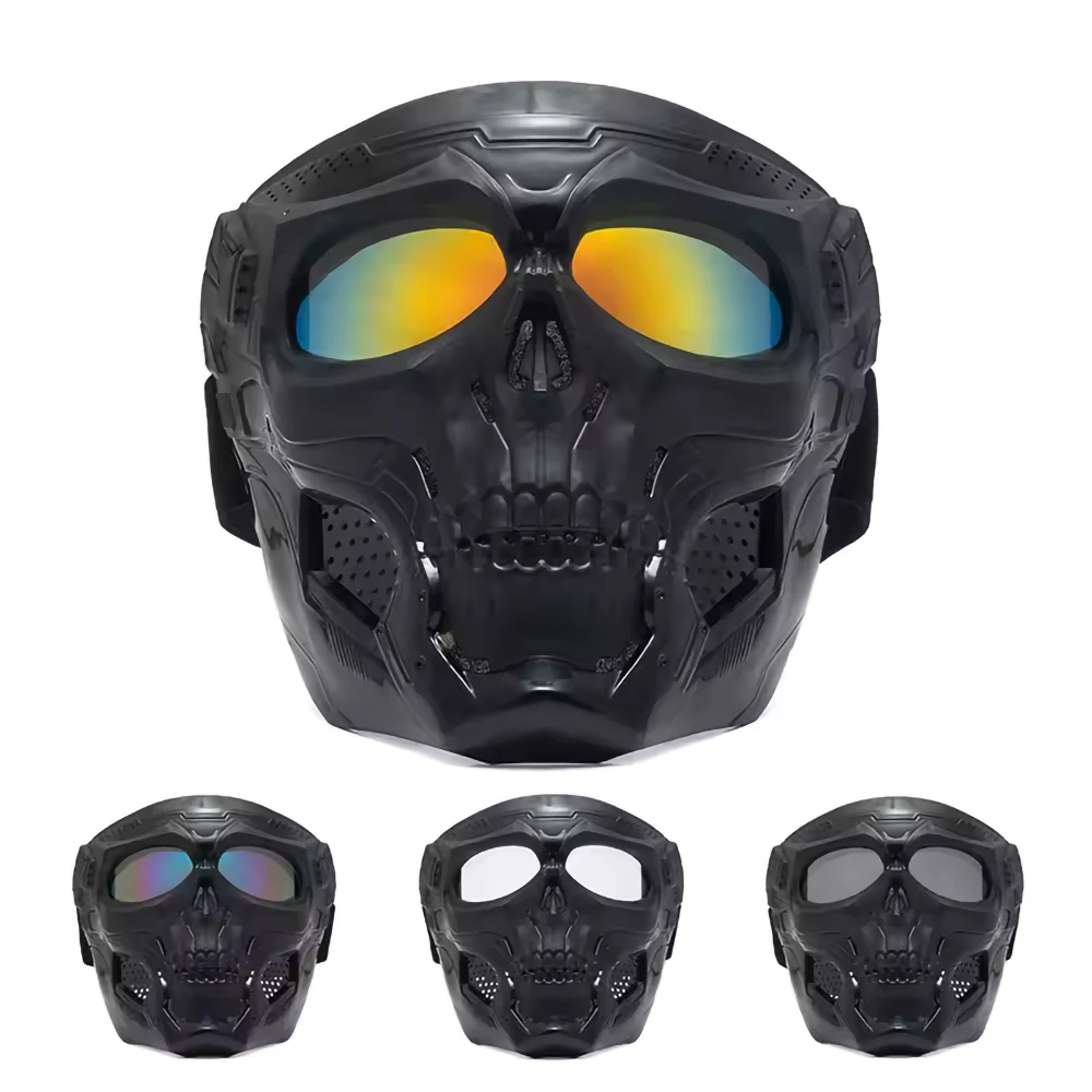 

Motorcycle Skull Mask Wind Goggles Outdoor Sports Riding Glasses Halloween Props Windproof Tactical Mask