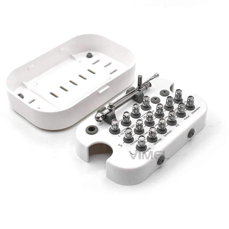 Dental Implant Torque Wrench Max 70N.cm Ratchet Kit 16pcs Prosthetic Restoration Stainless Steel Screwdrivers Dental Implant Kit