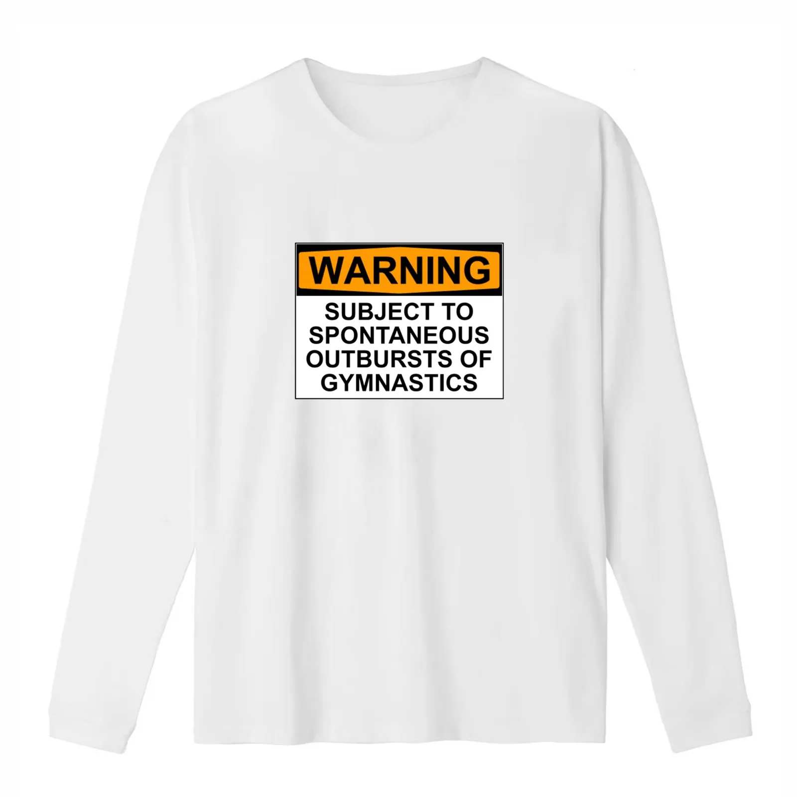 WARNING: SUBJECT TO SPONTANEOUS OUTBURSTS OF GYMNASTICS T-Shirt Summer Casual Cotton Tee Oversized Streetwear Tops
