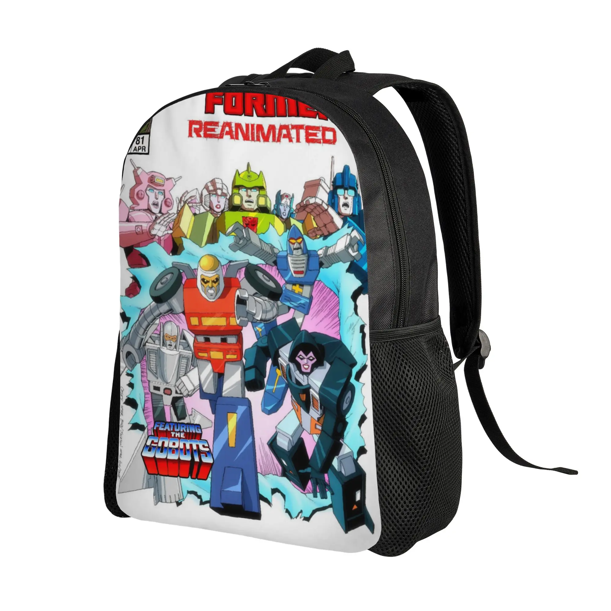 Transformered Cartoon Backpack 3d Printing Leisure Backpacks Female Outdoor Durable High School Bags Colorful Rucksack