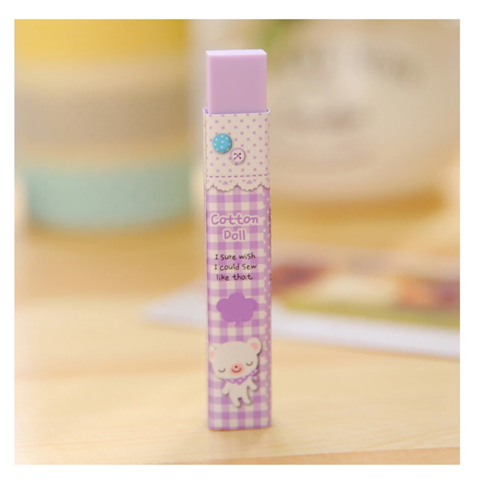 3 Stücke Cartoon Bunte Gummi Radiergummis Streifen Design Ungiftig Sicher Schule Schreibwaren Bleistift Radiergummi für Kinder Studenten Studie Geschenk