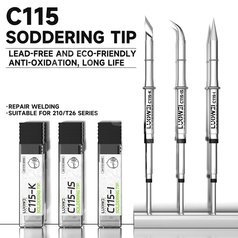 C115 Integrated Soldering Iron Tip S210 Heating Core Efficient Heat Conduction for JBC Sugon Aifen T210 T26 A9 Soldering station