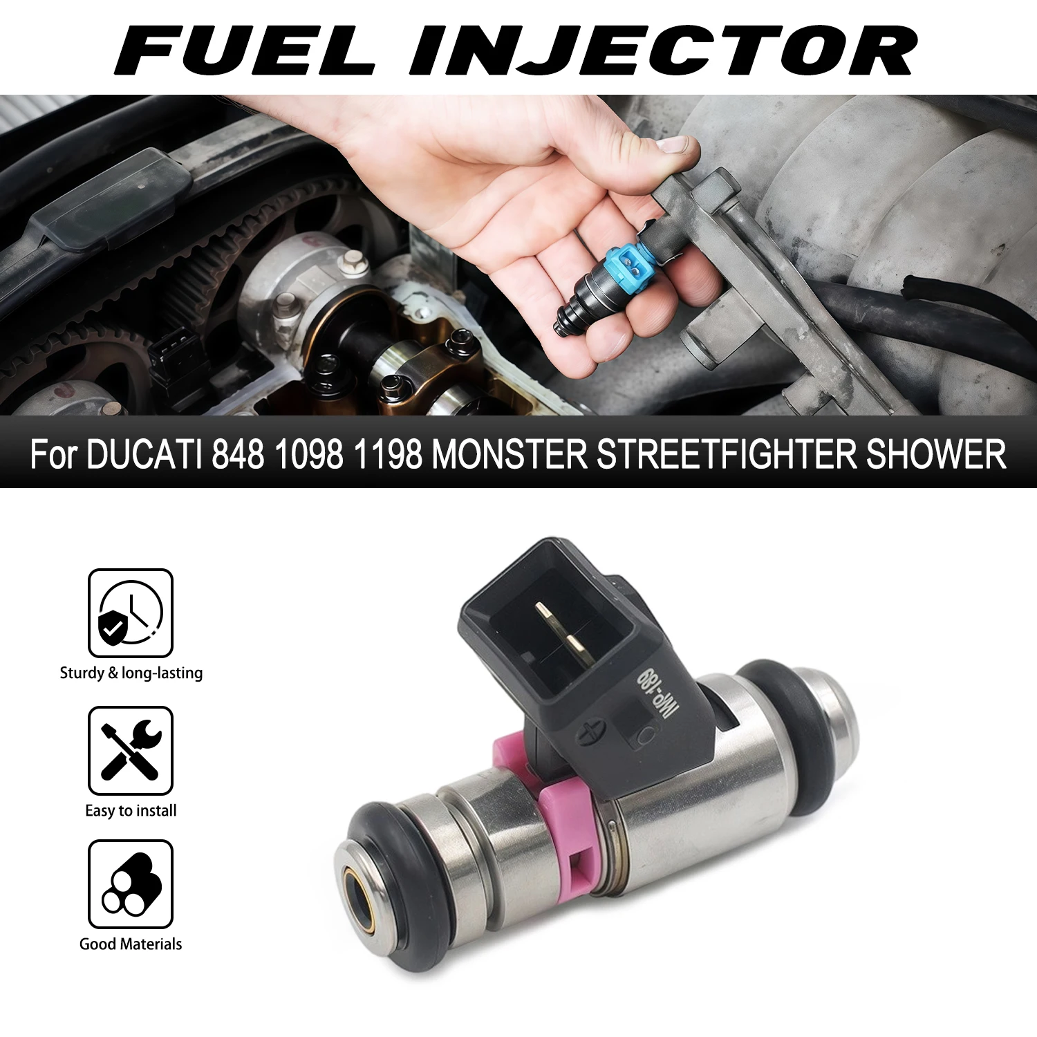 

Motorcycle accessories Fuel injector For DUCATI 848 1098 1198 Throttle body MONSTER STREETFIGHTER SHOWER 27400001 27400003