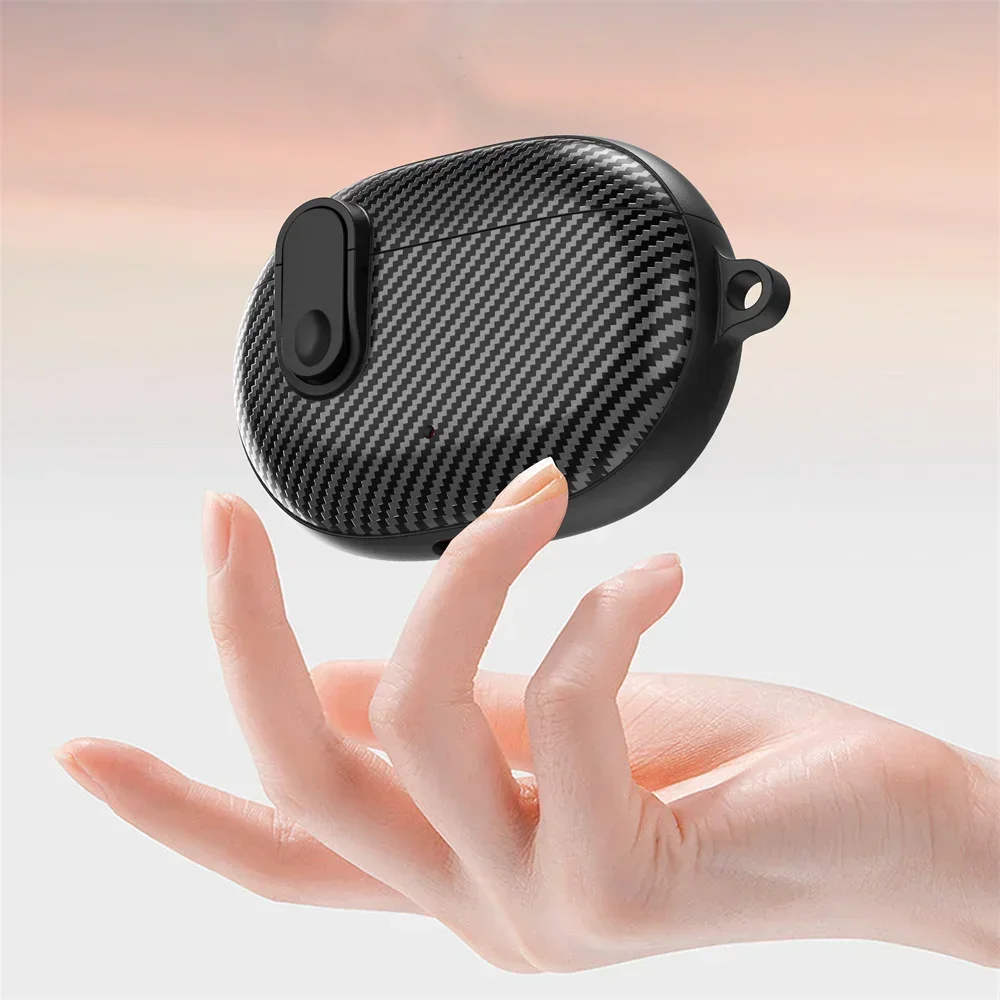 Capas de fone de ouvido para beats studio buds, capa protetora de silicone à prova de choque, interruptor de bloqueio com gancho