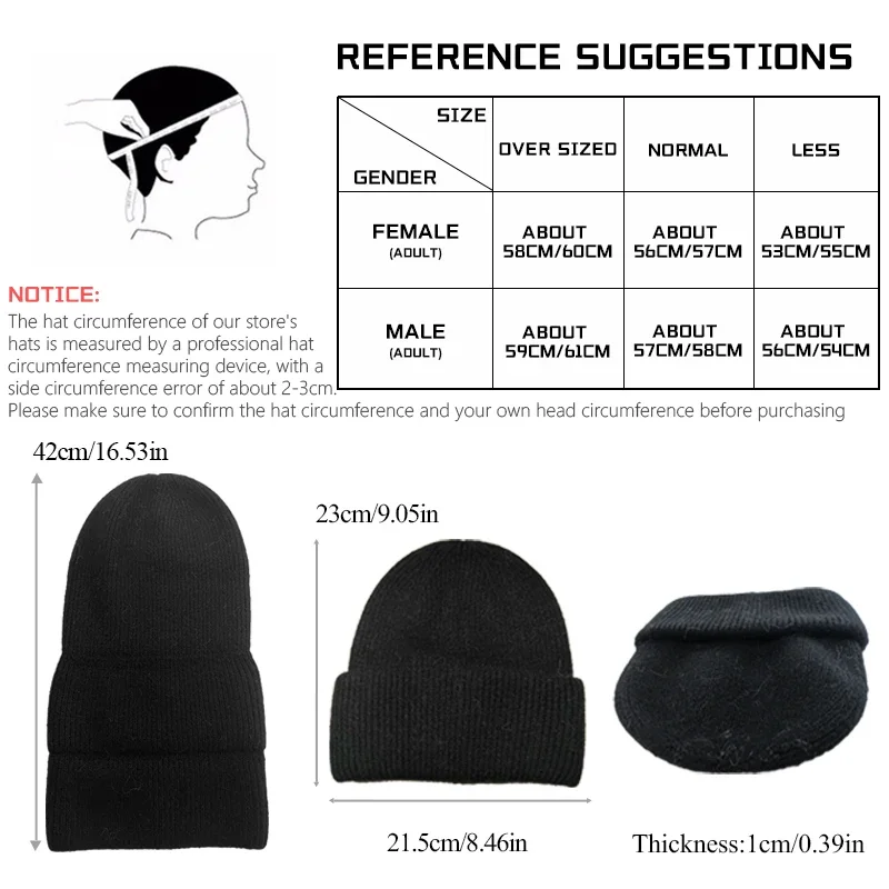 24colors Women Luxury Angola Rabbit Fur Knitted skullies & beanies Women\'s Hat 2024 Fashion Solid Warm Cashmere Wool Three Fold