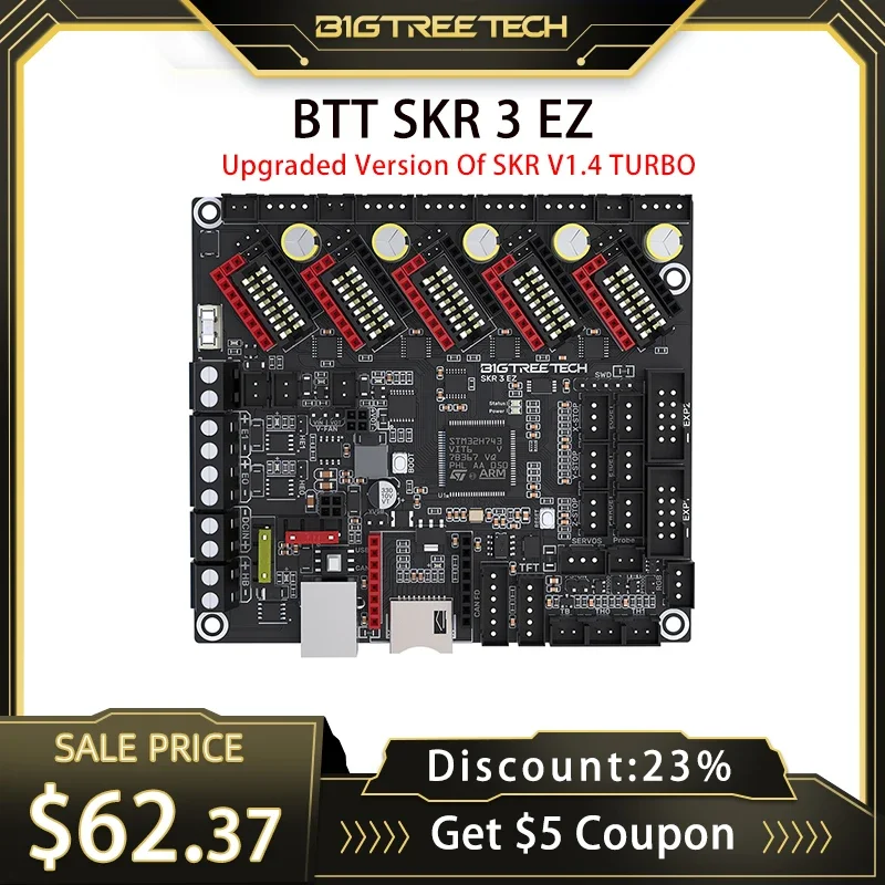 

Материнская плата BIGTREETECH BTT SKR 3 EZ 32 бит EZ2209 EZ5160PRO UART Driver Upgrade SKR 2 SKR V1.4TURBO для 3D принтера Ender 3/5 V2