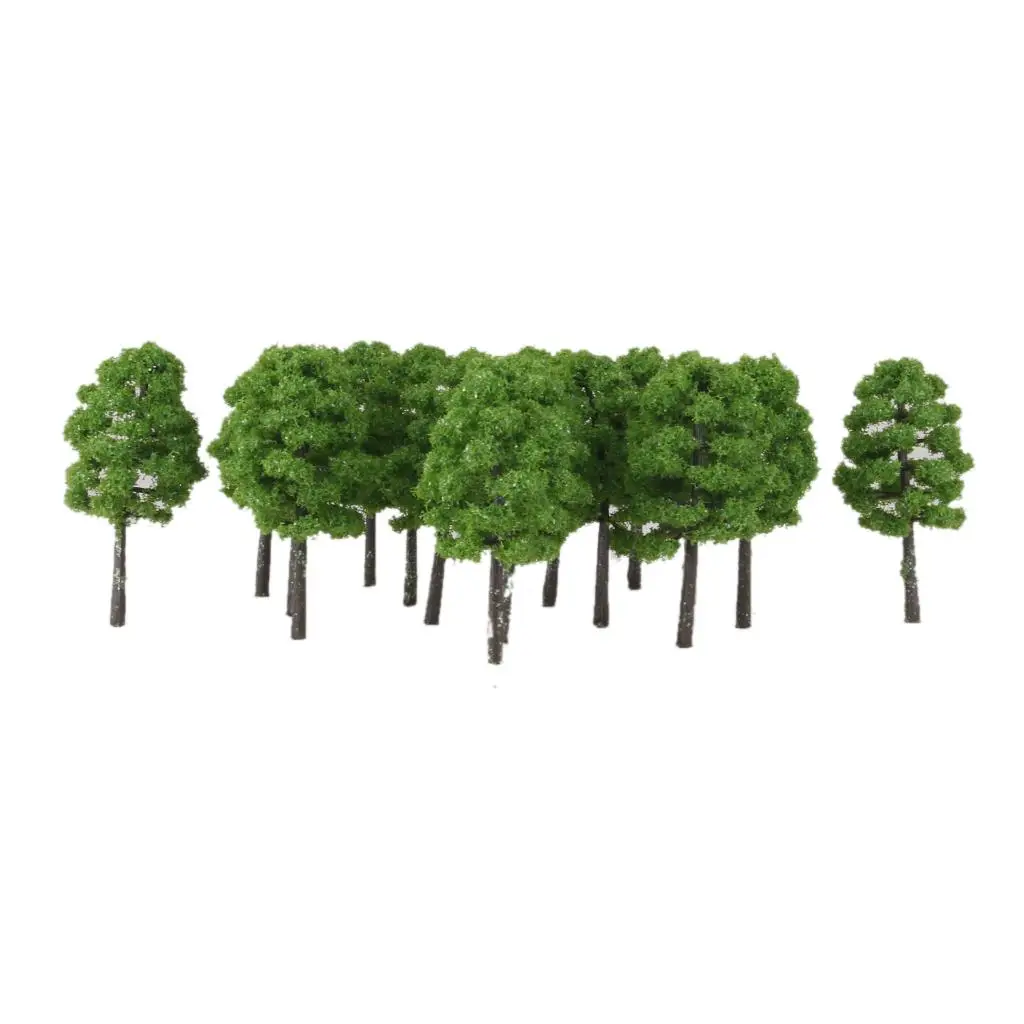 20PCS 7 cm Cypress Model Trees Layout Train Railroad Landscape Scenery 1:150 Architectural Model Layout Garden Scene Wargame