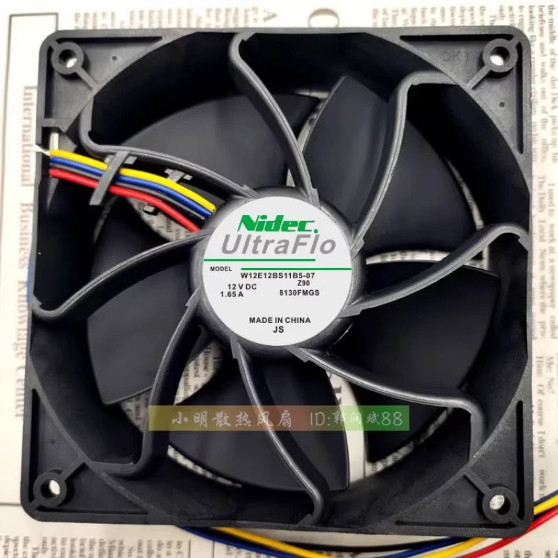 New CPU Cooler Fan for Nidec W12E12BS11B5-07 12V 1.65A 12CM Cooling Fan 120*120*38MM