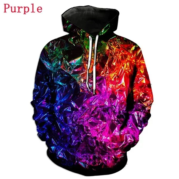 

New Hot Sale Vertigo Neon Painted Shard Of Glass Men Hoodie Fashion Colorful Women Long Sleeve Sweatshirt Oversize Pullover Tops