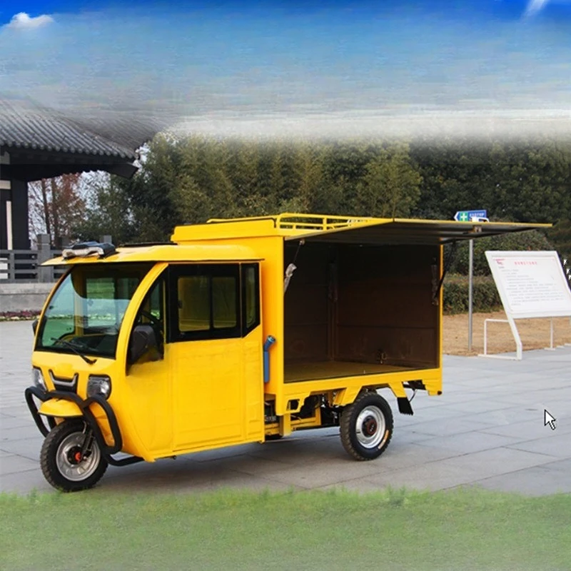 Can be equipped with solar mobile food truck market stall delivery