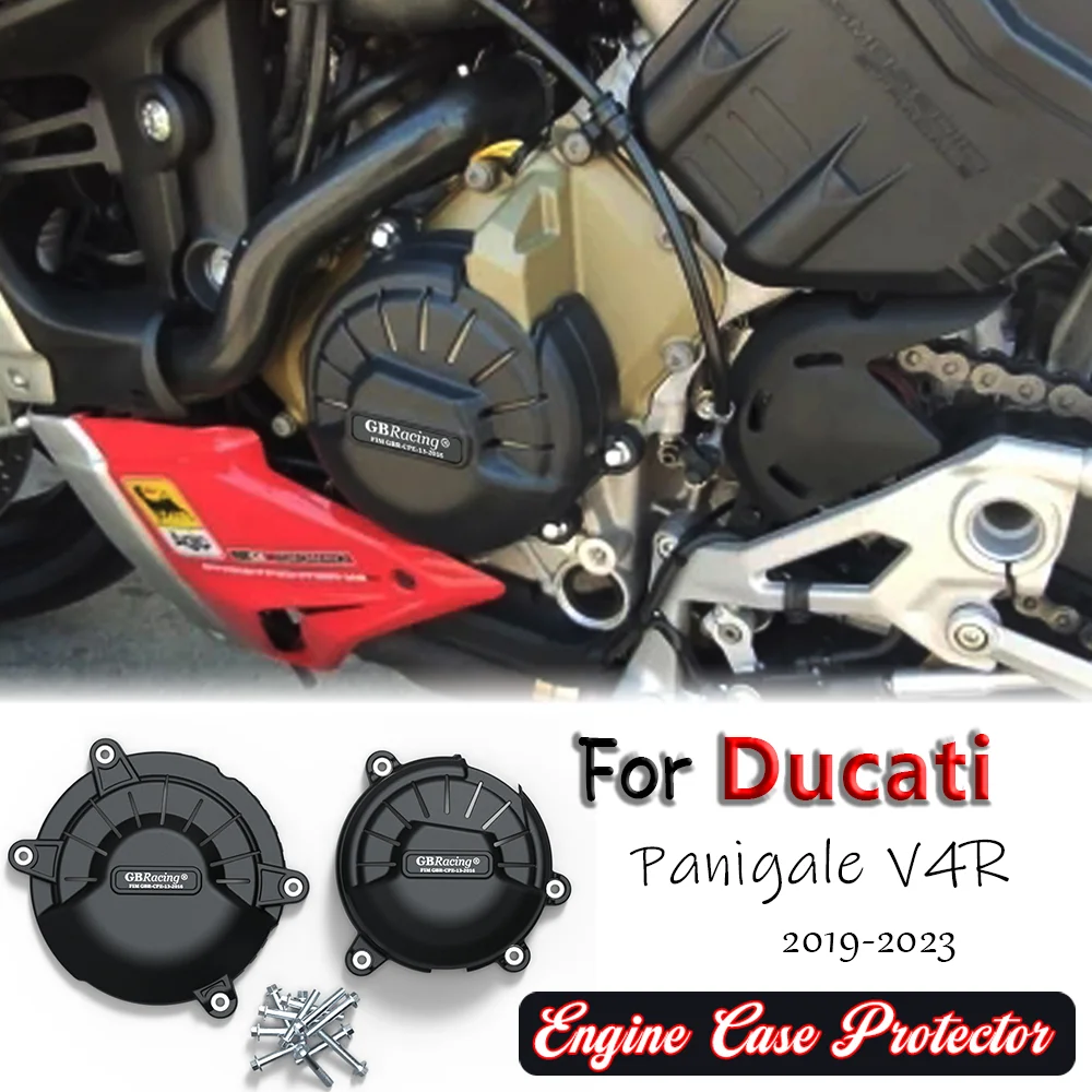 

For Ducati Panigale V4R Motorcycles Engine Case Guard Engine Case Protector Cover Engine Cover Set Engine Protection Cover