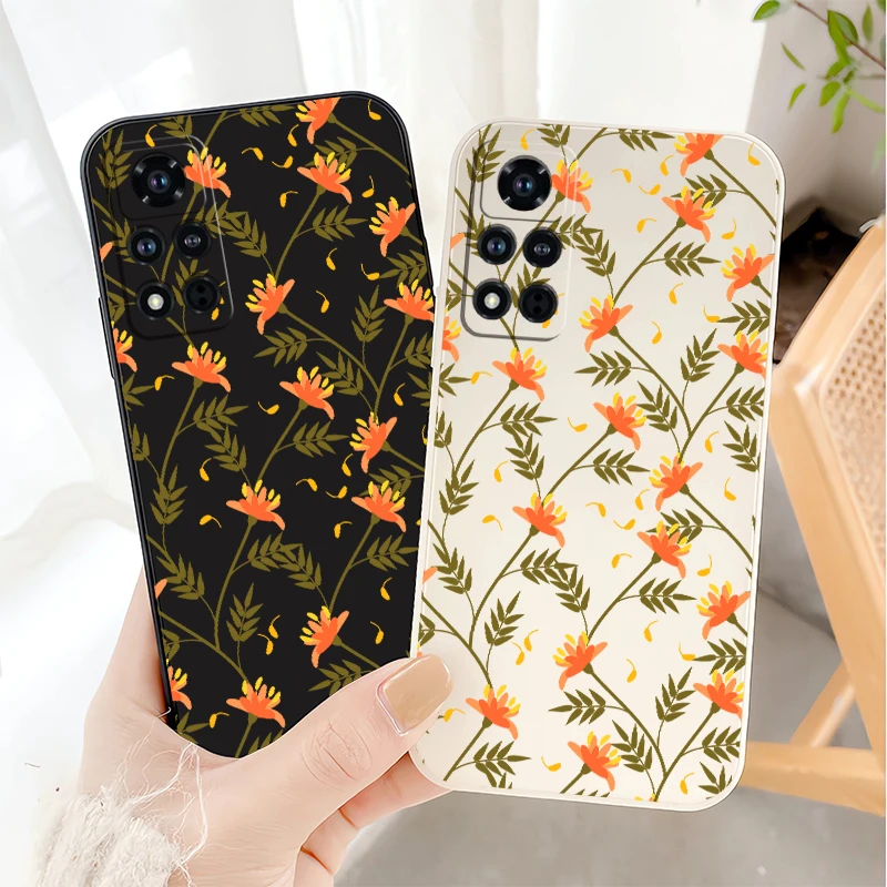 Custodia per telefono antiurto per Huawei Honor X60 Pro X9C X9B X7B X9A Magic 7 Lite 400 Lite 50 SE Cover con stampa floreale in silicone opaco