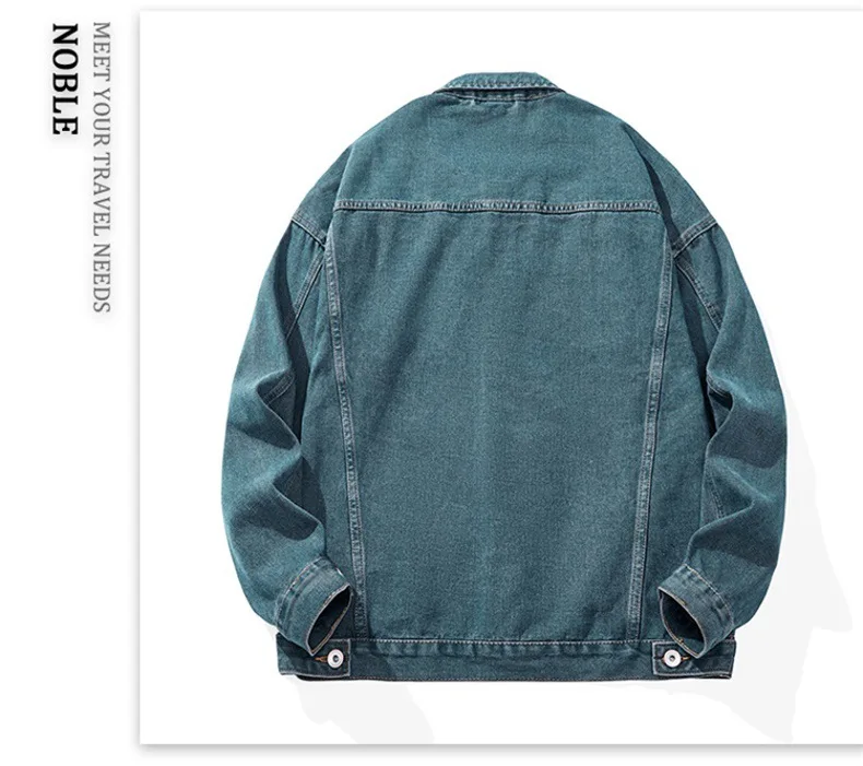 Primavera otoño nueva moda hombres Casual moda Simple básico diario chaquetas de mezclilla hombre estilo americano ropa Jean abrigos ropa